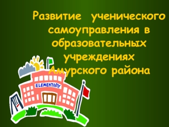 Развитие  ученического самоуправления в образовательных учреждениях 
Амурского района