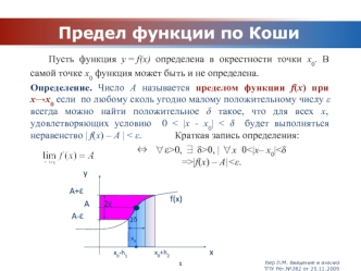 Предел функции по Коши