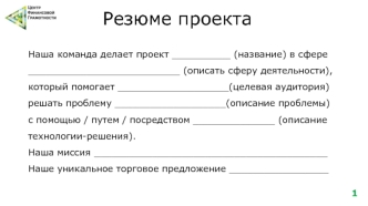 Бизнес-план_шаблон презентации