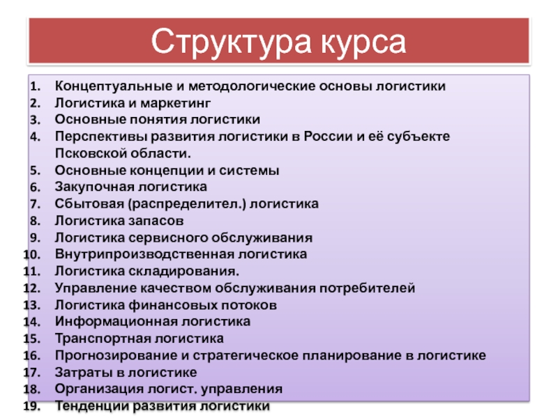 Контрольная работа: Логистика и управление качеством