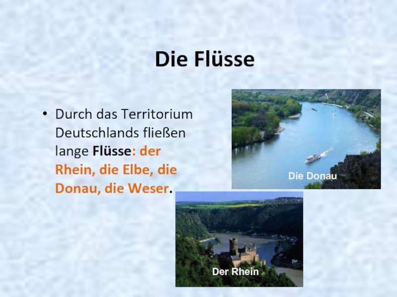 Der rhein kommt aus den