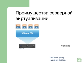 Преимущества серверной виртуализации