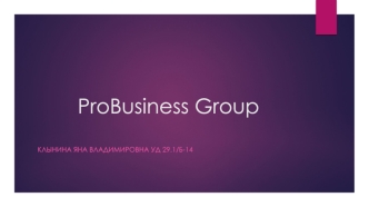 Консалтинговая компания ProBusiness Group