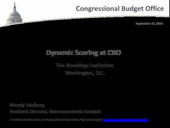 Dynamic Scoring at CBO