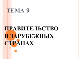 Правительство в зарубежных странах