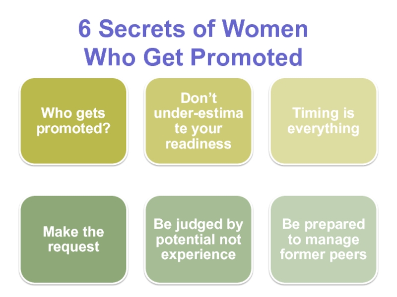 6 Secrets of Women Who Get Promoted