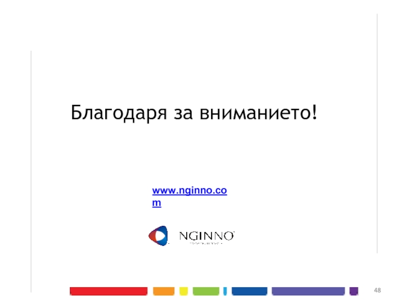 Благодаря за вниманието! www.nginno.com