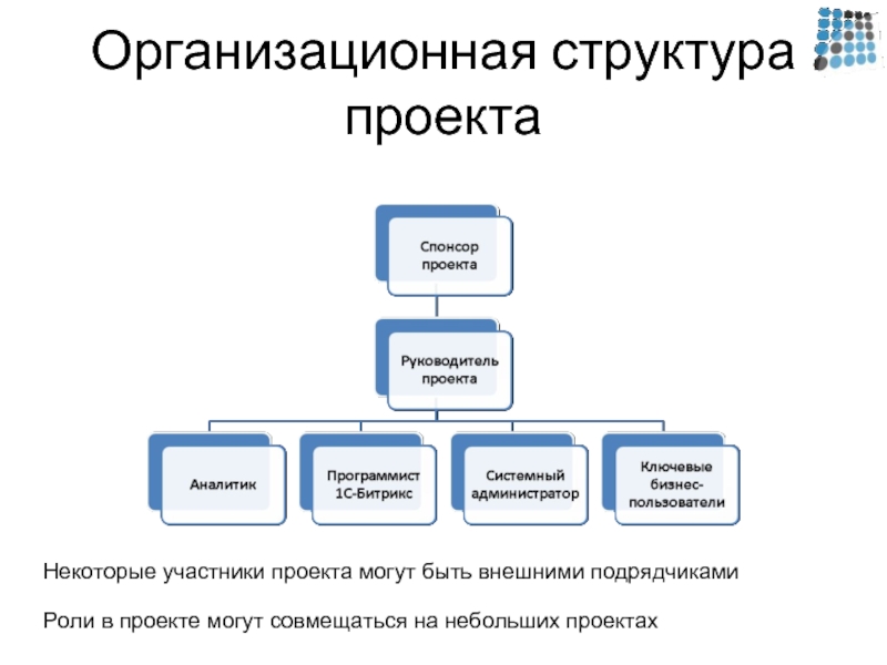 Организационные проекты примеры