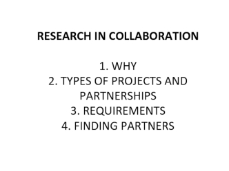 Research in collaboration