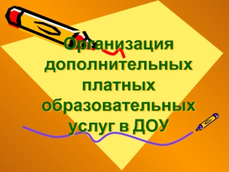 Организация дополнительных платных образовательных услуг в ДОУ