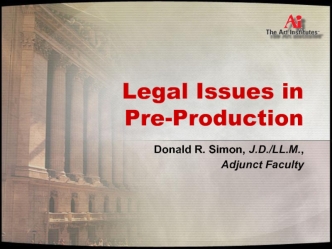 Legal Issues in Pre-Production