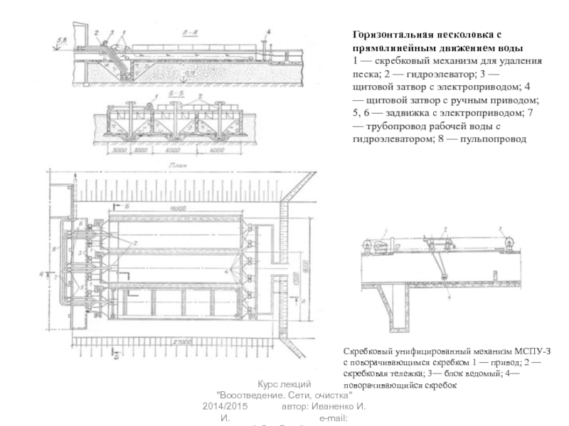 Горизонтальная песколовка схема