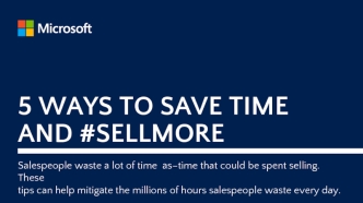 5 WAYS TO SAVE TIME