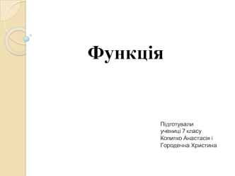 Функція. Загальні відомості про функцію