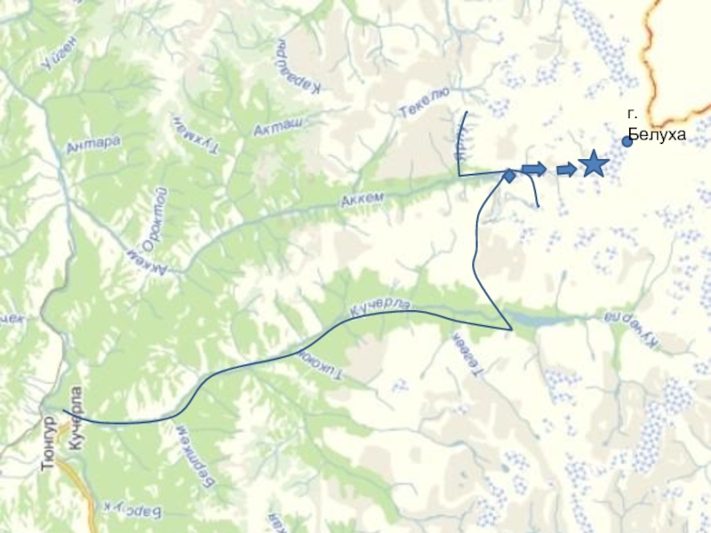 Г белуха на карте россии контурная карта