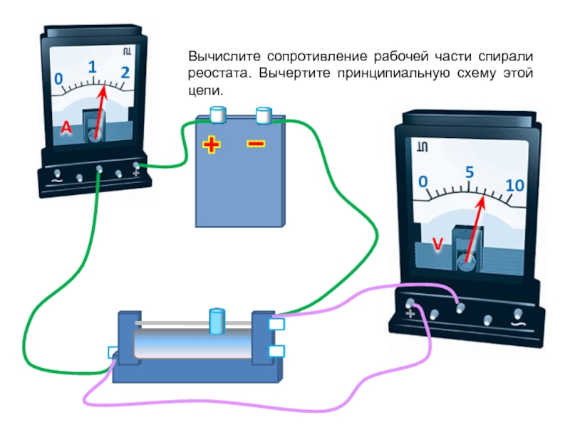 Как определить сопротивление реостата. Устройство реостата схема. Вычертите принципиальную схему этой цепи. Сопротивление реостата. Реостат в электрической цепи.