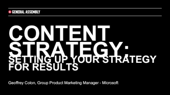 CONTENT STRATEGY: Setting Up Your Strategy For Results
