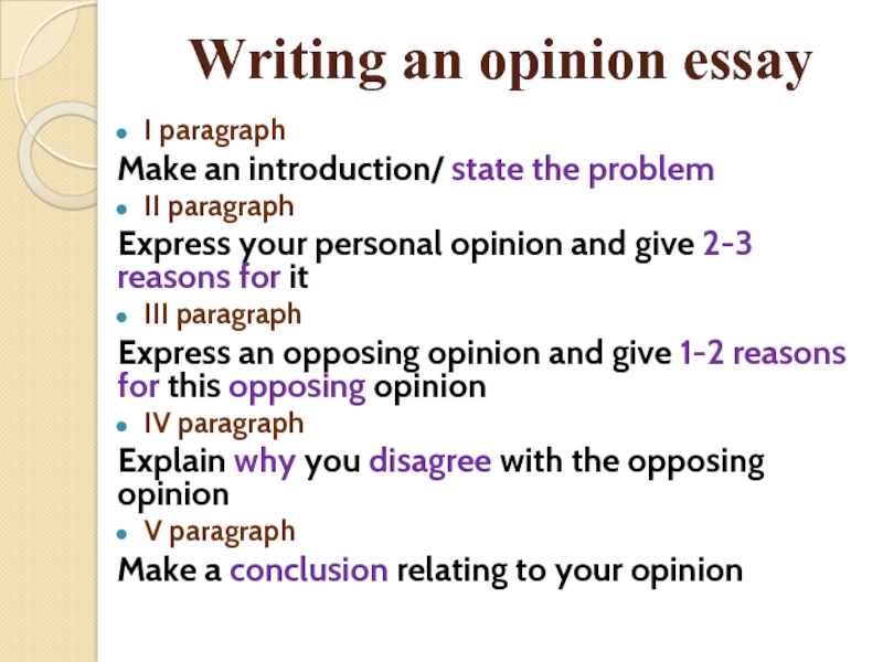 Opinion essay. Personal opinion.