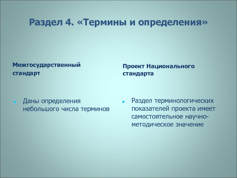 4 термина. Раздел термины и определения. Дать определение понятию проект. Разделы нац стандартов. Национальные стандарты терминологические.