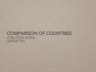 Comparison of countries