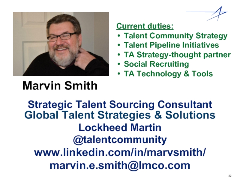 Marvin Smith Strategic Talent Sourcing Consultant  Global Talent Strategies & Solutions