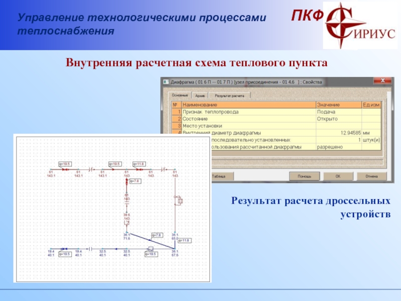 Режим моделирования. Технологический процесс теплоснабжения. Этап технологического процесса теплоснабжения. Расчет дросселирующего устройства. Расчет требуемого КМС дросселирующего устройства.