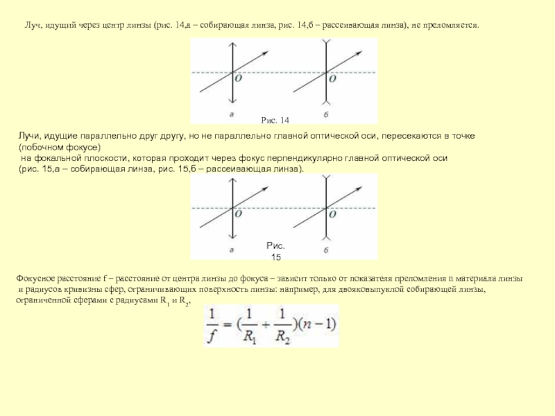 Главный фокус рассеивающей линзы. Геометрическая оптика рассеивающая линза. Фокальная плоскость рассеивающей линзы. Луч идущий параллельно главной оптической оси. Побочный фокус рассеивающая линза.