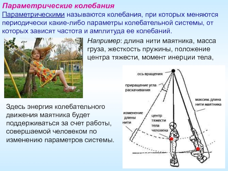 Колебательное движение маятника