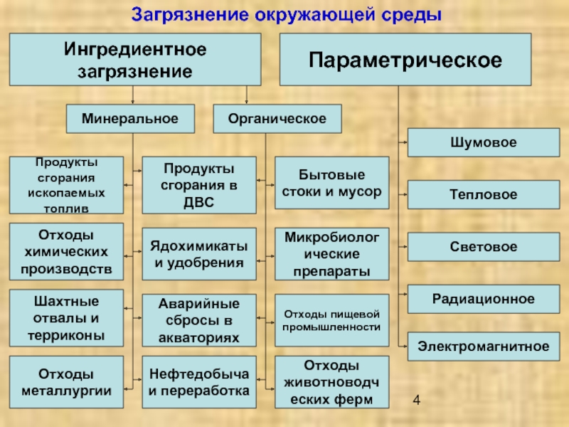 Презентация влияние загрязнений на живые организмы