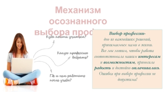 Механизм осознанного выбора профессии