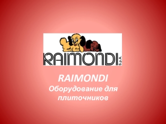 RAIMONDI Оборудование для плиточников