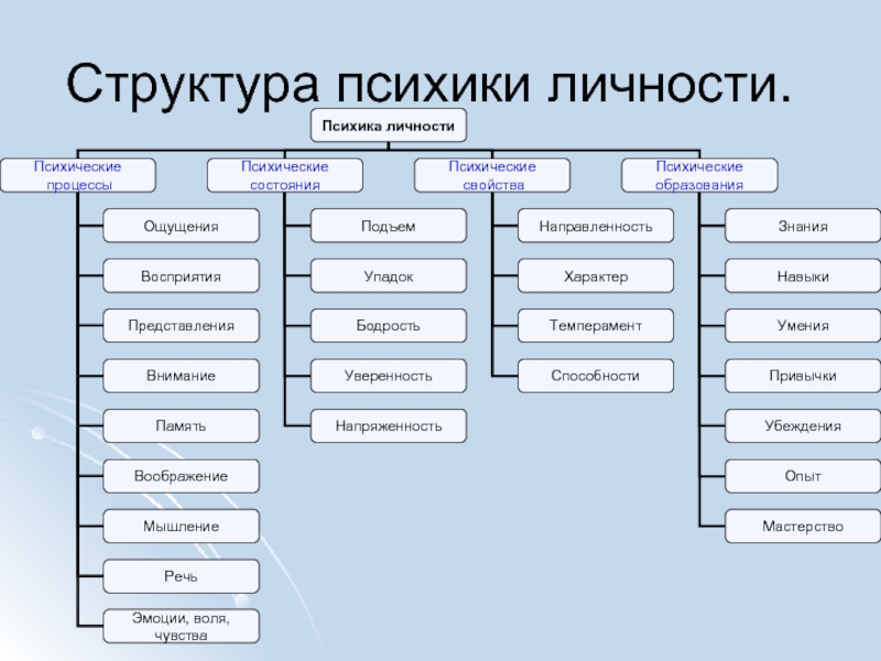 Понятие и структура психики презентация