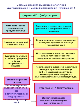 Система оказания высокотехнологичной 
диетологической и медицинской помощи Нутрикор-ИП 1