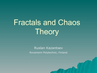 Fractals and Chaos Theory