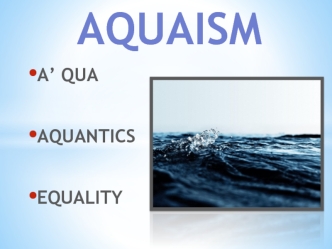 Aquaism. Waterfalls