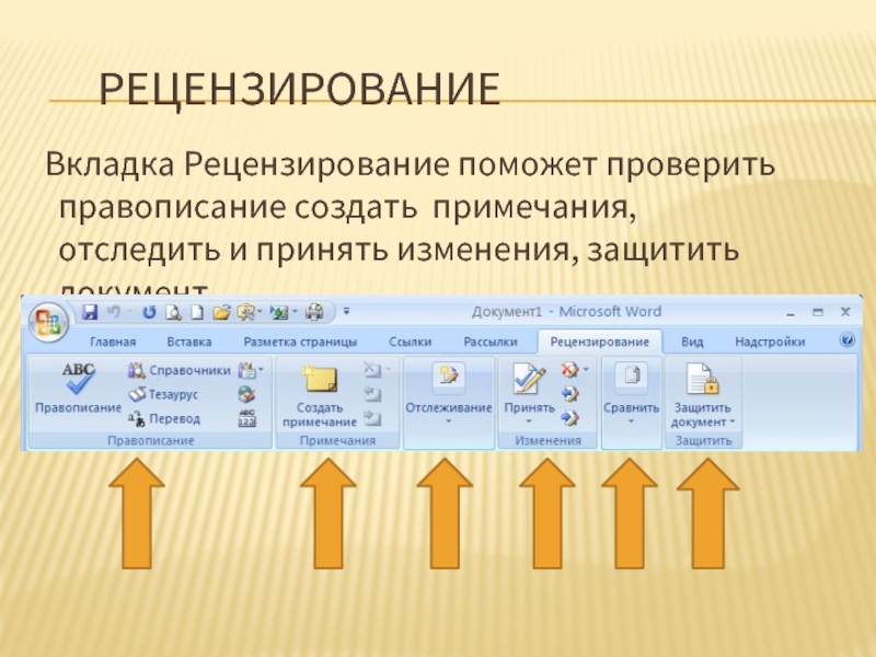 Рецензирование в презентации это