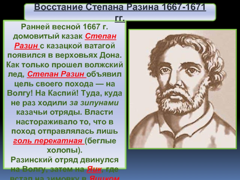 Доклад: В.М. Соловьев о разинском движении