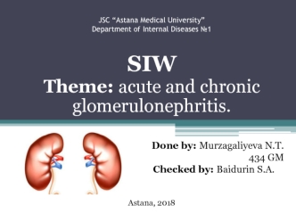 Acute and chronic glomerulonephritis