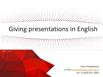 Giving presentations in English