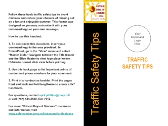 Traffic safety tips safety