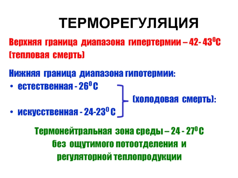 Гипотермия и гипертермия