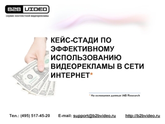 КЕЙС-СТАДИ ПО ЭФФЕКТИВНОМУ ИСПОЛЬЗОВАНИЮ ВИДЕОРЕКЛАМЫ В СЕТИ ИНТЕРНЕТ*