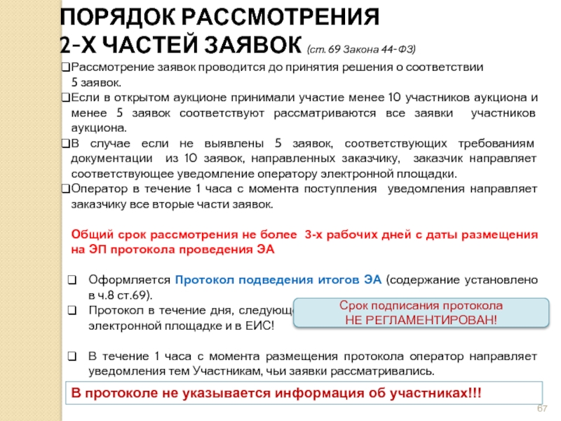 Размещение проекта контракта после протокола подведения итогов