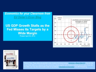 Economics for your Classroom fromEd Dolan’s Econ BlogUS GDP Growth Stalls as the Fed Misses its Targets by a Wide MarginPosted April 30, 2014