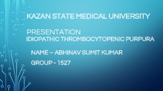 Idiopathic thrombocytopenic purpura