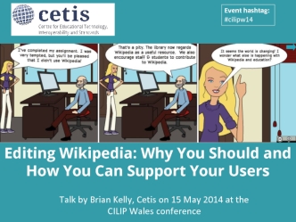 Editing Wikipedia: Why You Should and How You Can Support Your Users