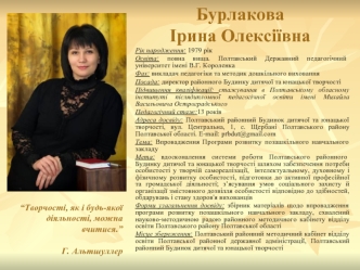 Бурлакова Ірина Олексіївна