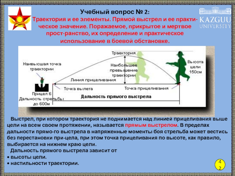 Прямой выстрел по грудной фигуре