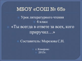 МБОУ СОШ № 65