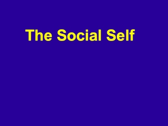 The social self
